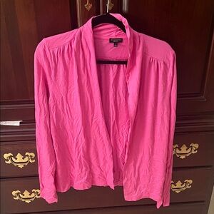 Talbots Vibrant Pink Open Cardigan